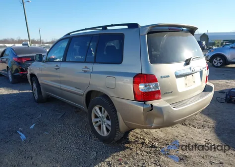 2006 Toyota Highlander Hybrid Limited V6 z USA, uszkodzony, nr VIN JTEEW21A560033118